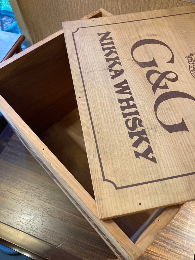 G&G ニッカ ウイスキー ヴィンテージ 木箱 酒 昭和 レトロ 収納 ボックス
