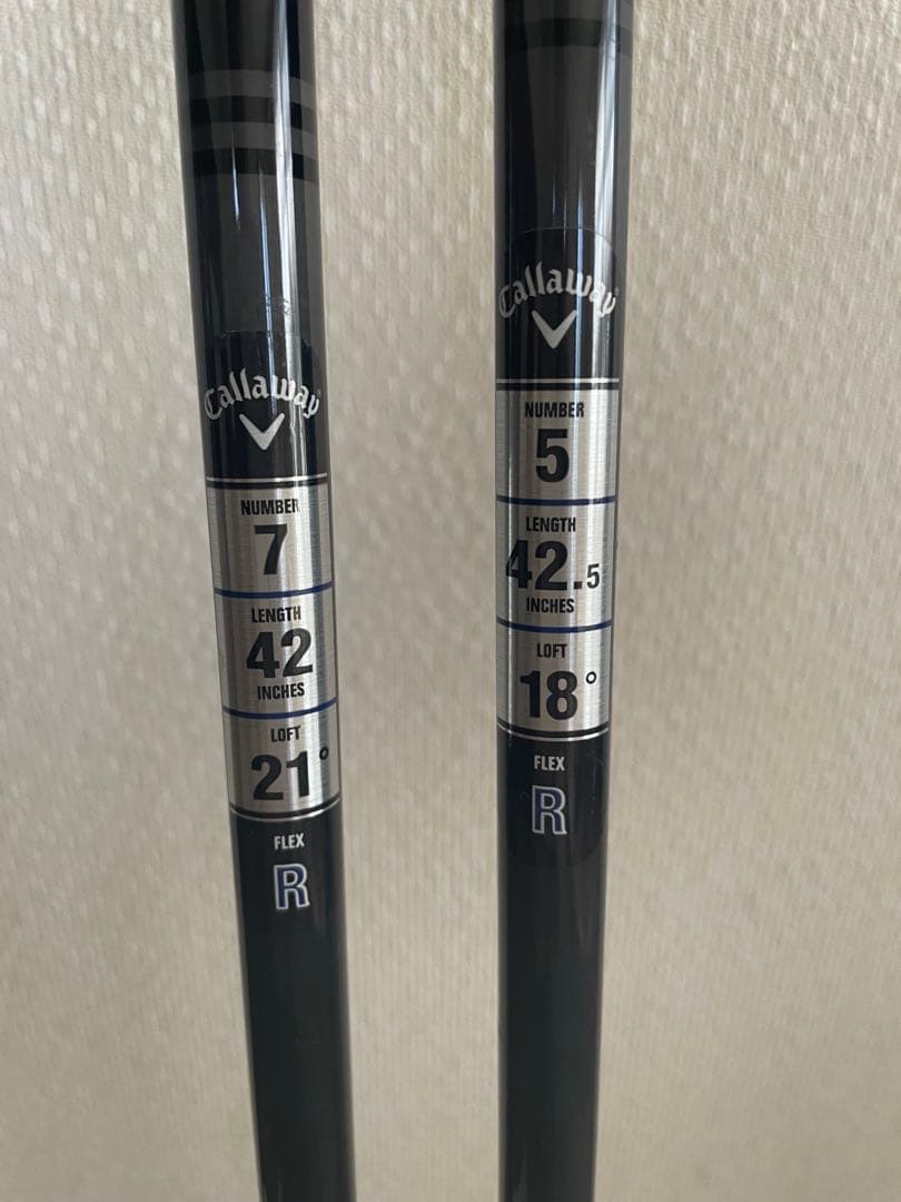 パラダイムaiスモーク5番 7番 FW純正シャフト　2本セット(FLEX R)