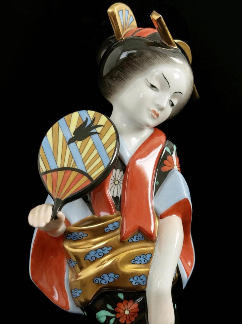 ヘレンド フィギュリン シノワズリ 芸者 西安の黒 人形
