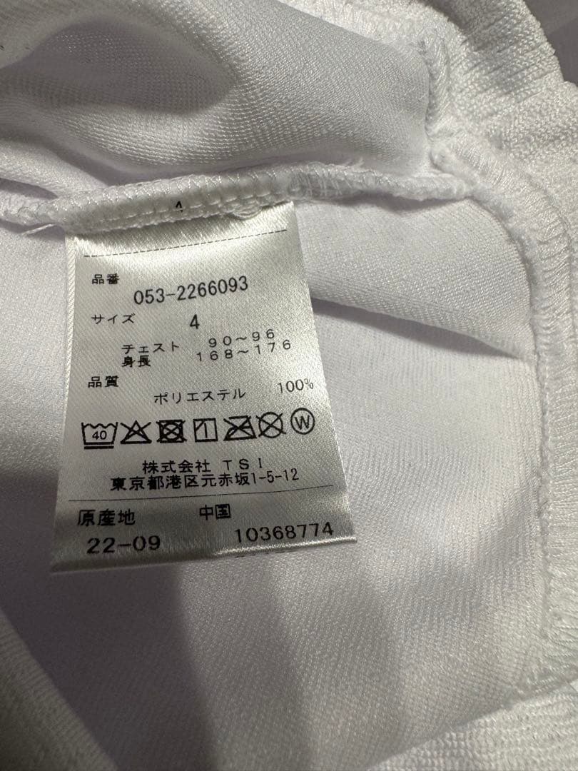 パーリーゲイツ メッシュダンボール　モックネックシャツ 新品未使用　ホワイト4