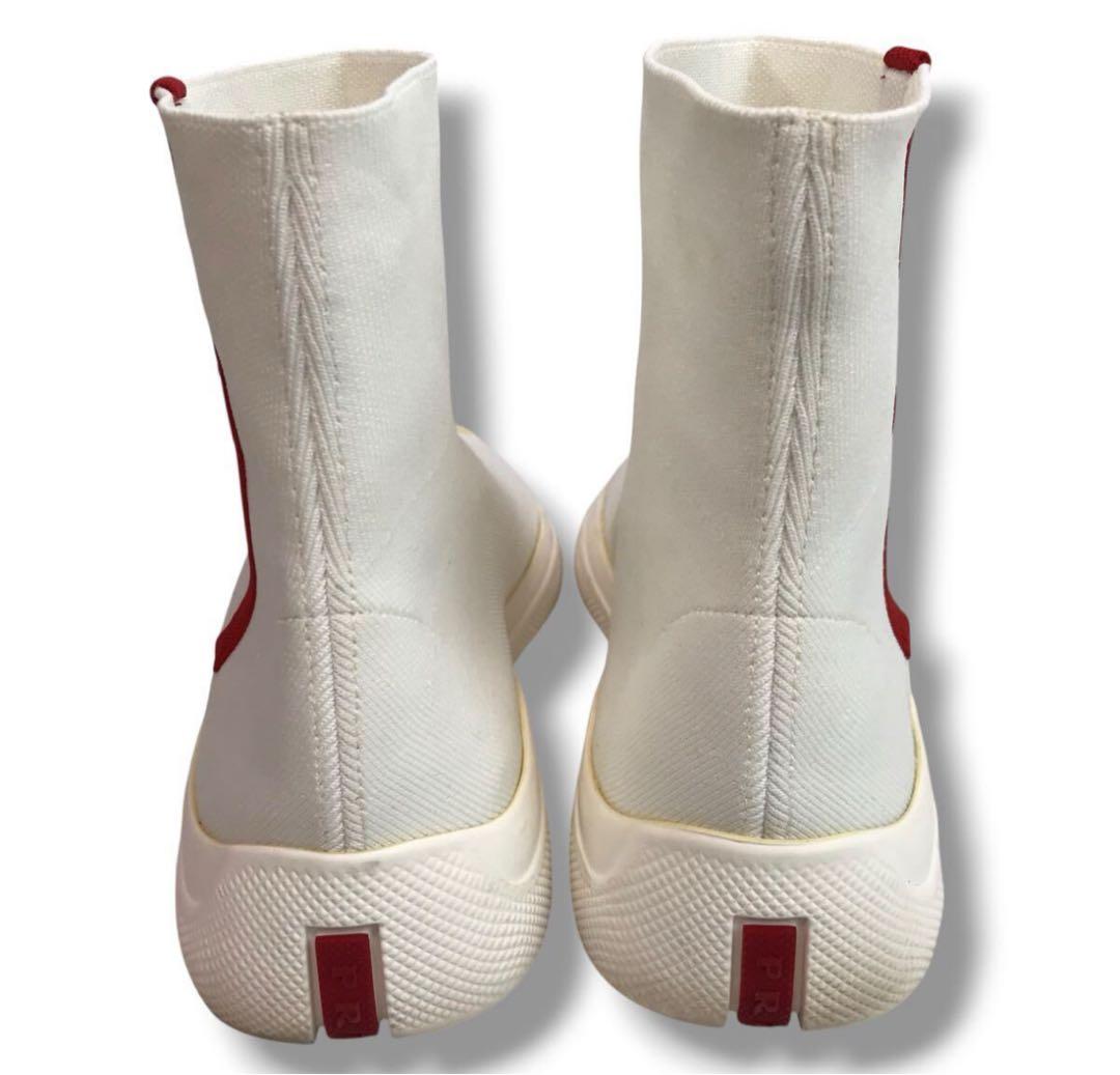 【PRADA】プラダ❤️ソックススニーカー・ショートブーツ✨ホワイト 37✨