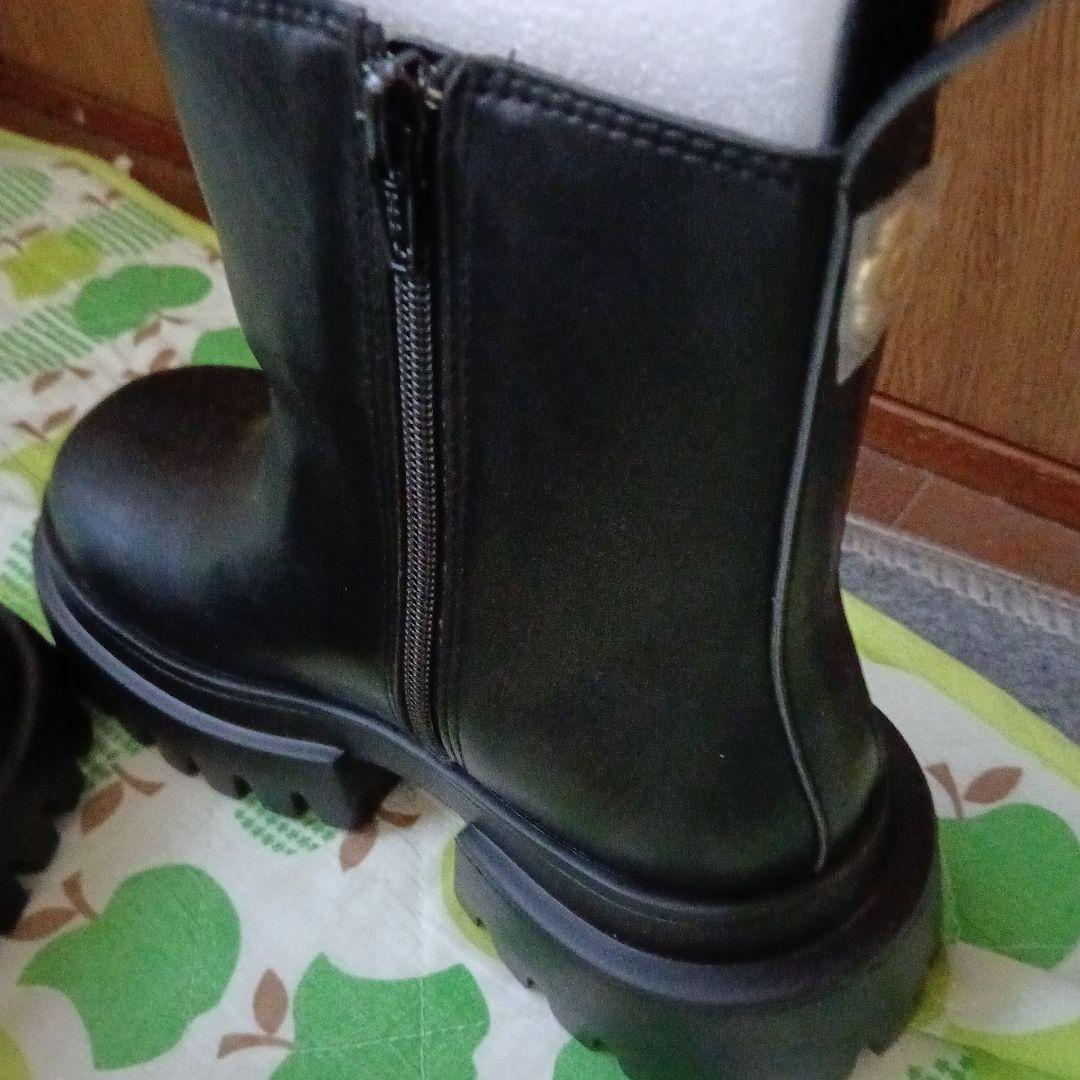 1月19日発売新作MサイズMARY QUANT ブラック サイドゴアブーツ