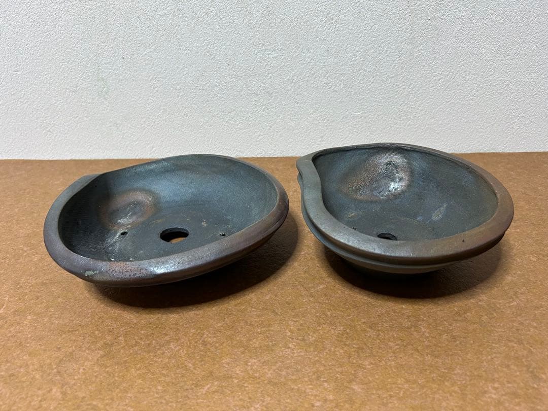 竹鳳　焼締変形盆栽鉢　貴風盆栽　小品盆栽　文人木　寄せ植え　山野草