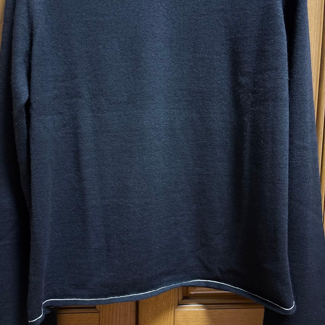 エルメスHERMESメンズカシミアと綿　混ニット　ブラックＭ