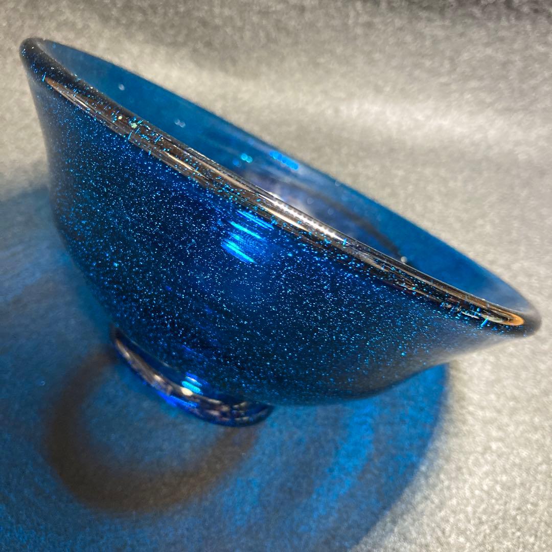 倉敷ガラス 小谷眞三 小谷真三 茶碗 吹きガラス 気泡