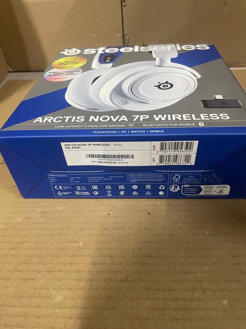 SteelSeries ゲーミングヘッドセット 61561 ホワイト×ブルー