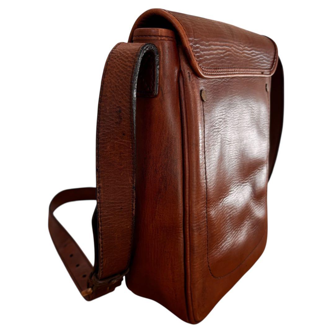 Burberry バーバリー　本革　ショルダーバッグ 茶 ヴィンテージ　レザー