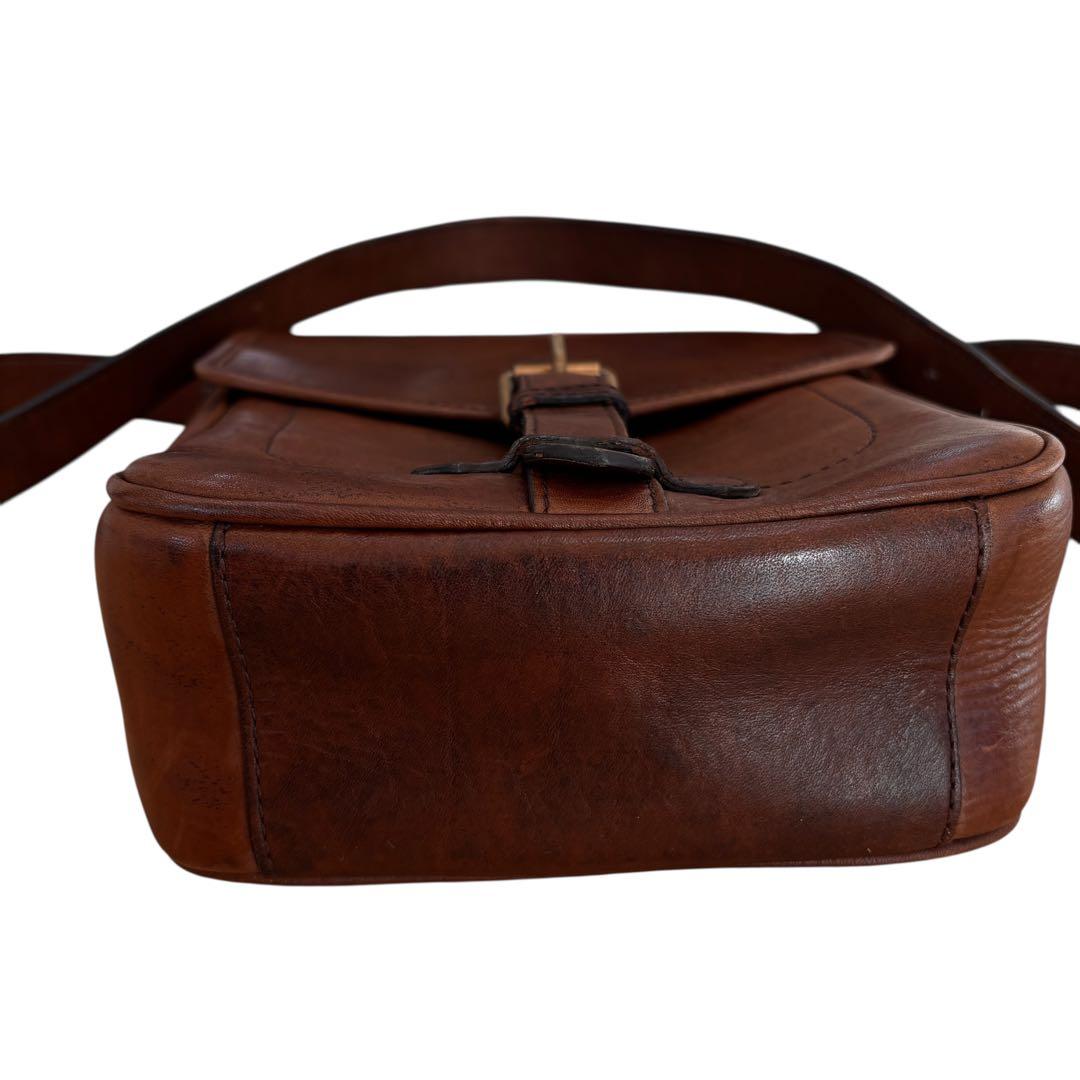 Burberry バーバリー　本革　ショルダーバッグ 茶 ヴィンテージ　レザー