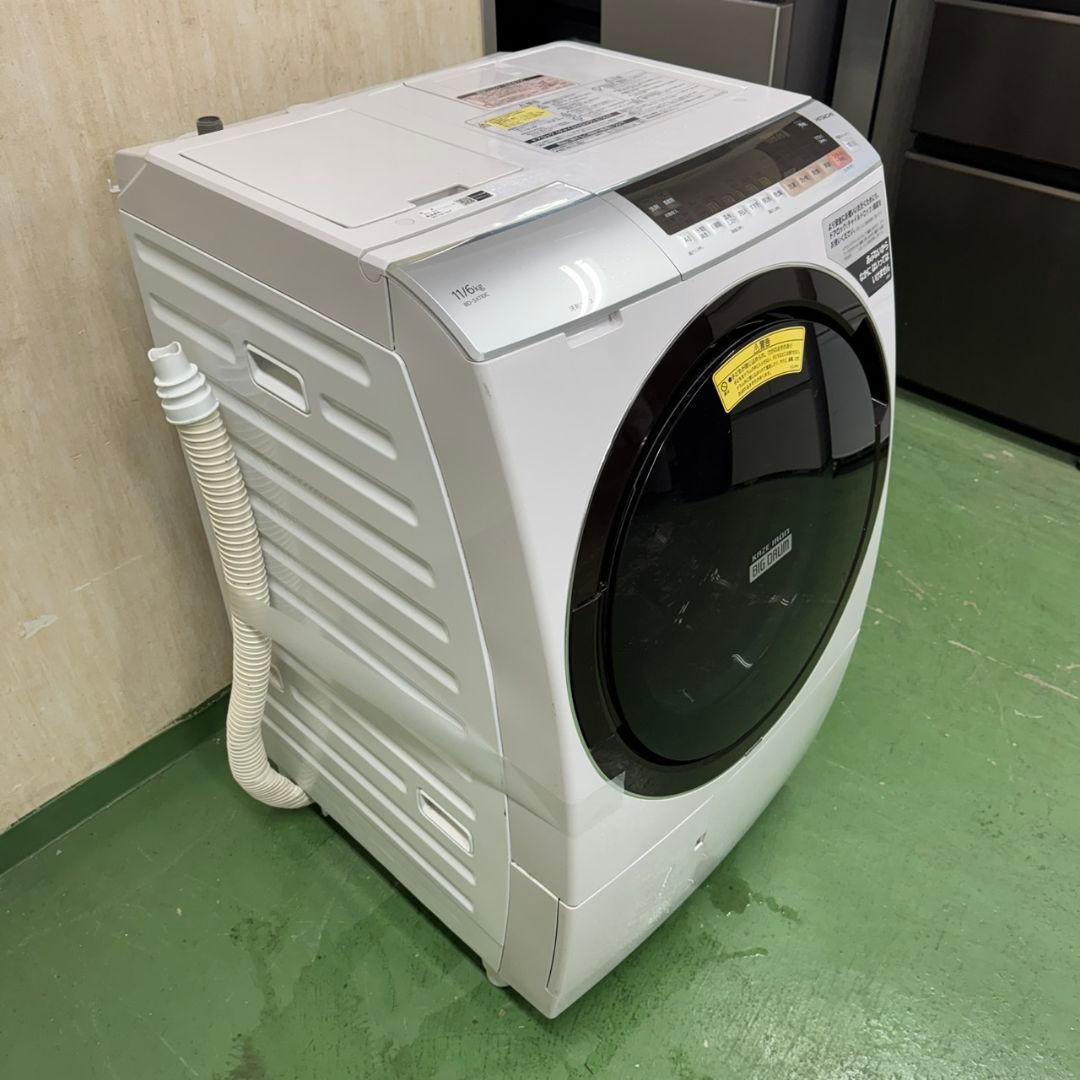 21C0 送料設置無料★日立　ドラム式洗濯機　11㌔乾燥機能付き　冷蔵庫