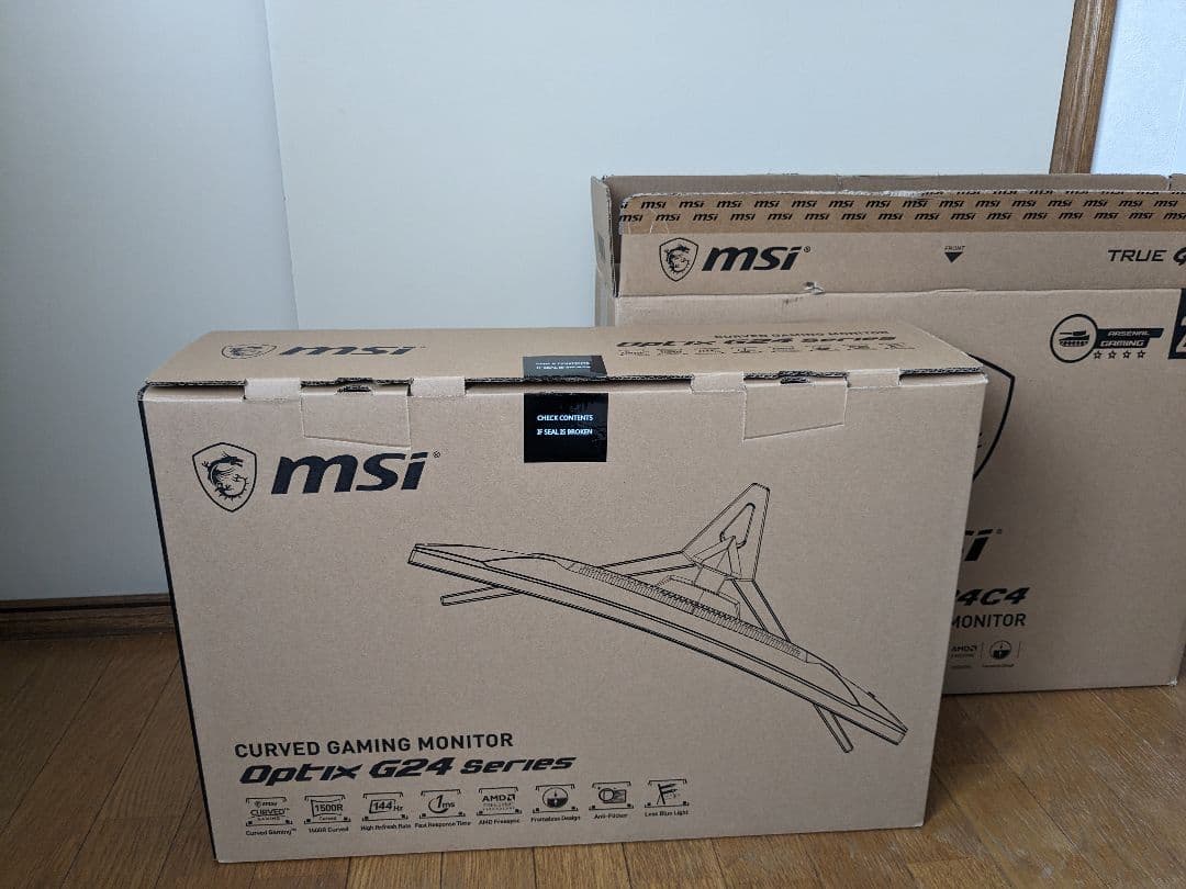 msi optix g24c4　ゲーミングモニター　湾曲