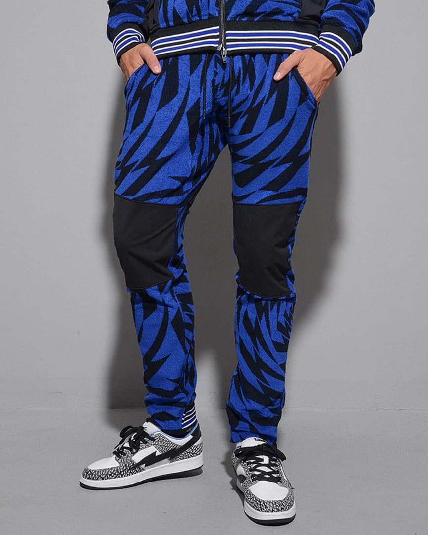 【size5】ラッセルノ ゴルフ HUNDER TERRY SLIM パンツ 青