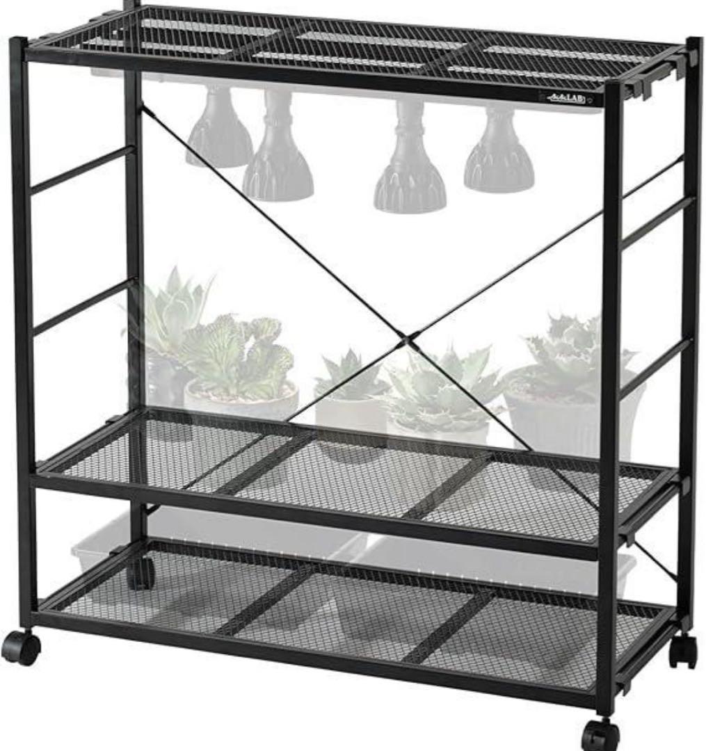 お値下げ交渉OK ビビラボ 植物ラック 3段 ブラック