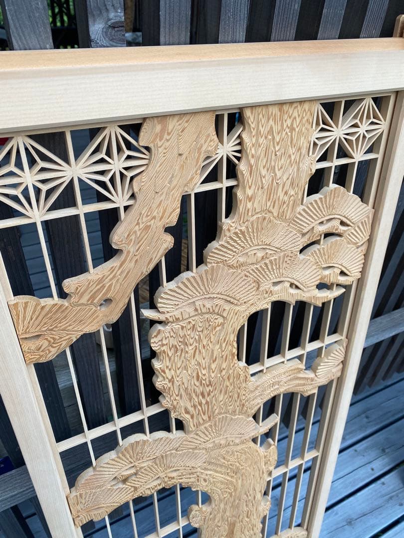 欄間　組子細工　建具　古民家　4枚セット