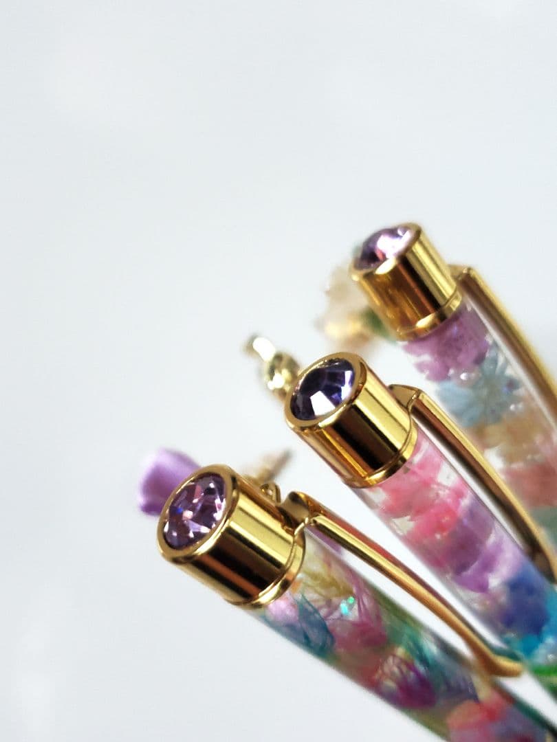 ハーバリウムボールペン✨トップジュエル付