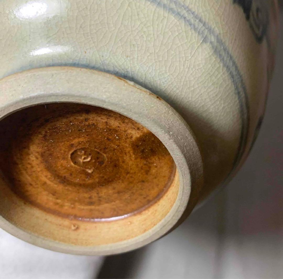 茶道具　膳所焼　雲鶴画　安南写茶碗　即中斎　陽炎園