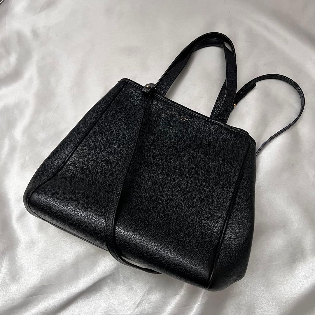 ◇袋付き美品◇セリーヌ　フォールドカバスモール　ブラック　2way トートバッグ