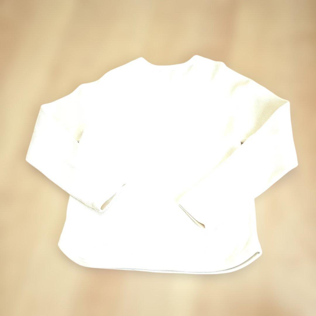 フルカウント　ワッフル　長袖　ホワイト　クリーム