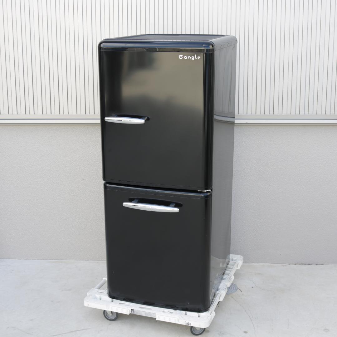 e angle レトロ風 2ドア 冷蔵庫 149L ANG-RE151
