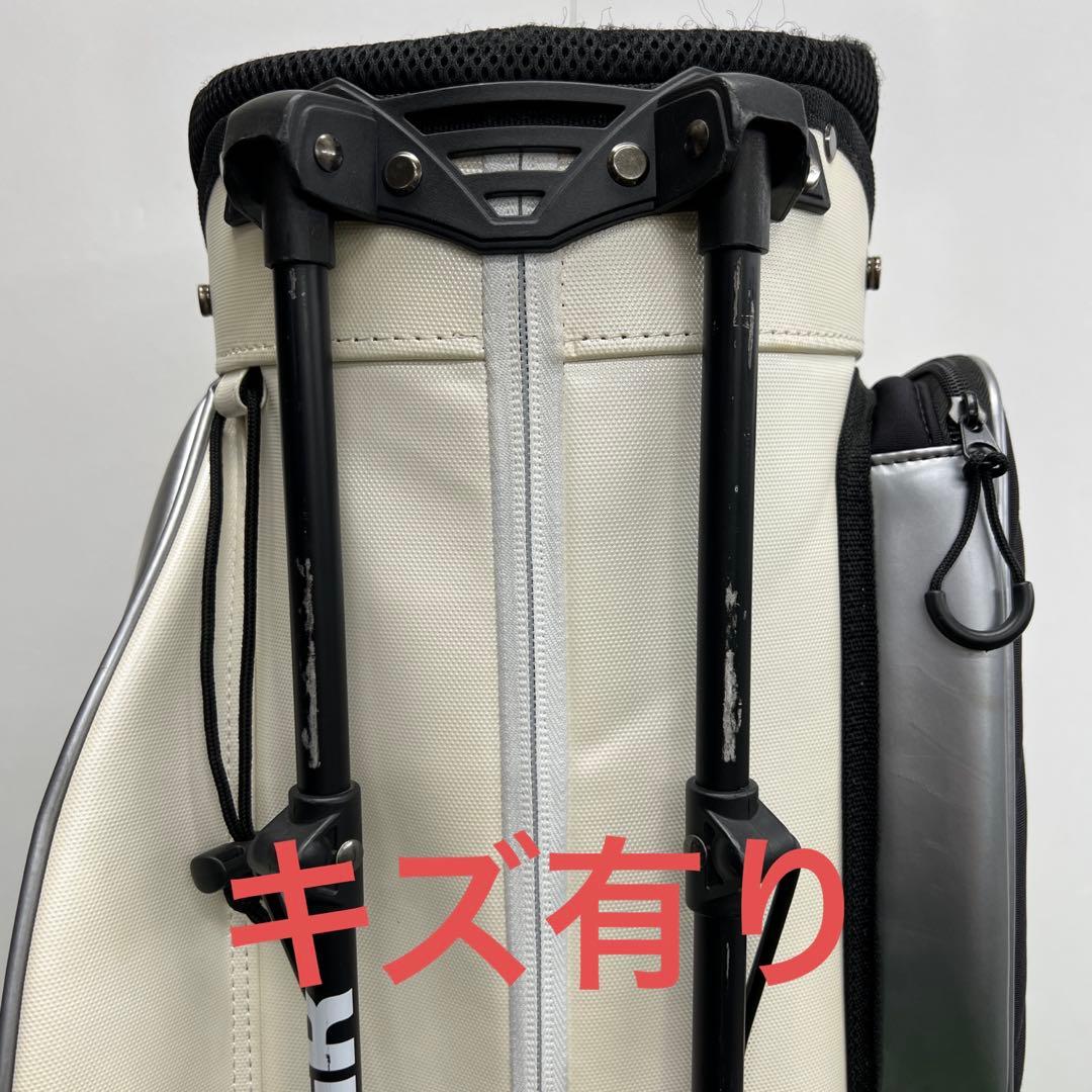 PRGR プロギア　ゴルフバッグ　キャディバッグ　9インチ　ホワイト　メンズ