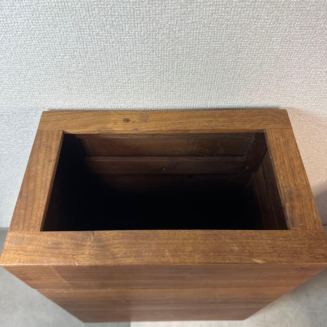 アンティーク ゴミ箱 ダストボックス 木製 機能性 インテリア