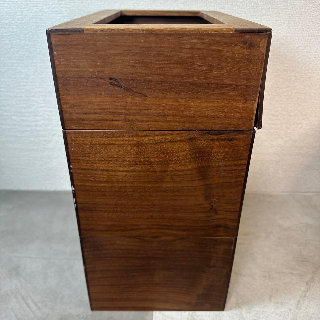 アンティーク ゴミ箱 ダストボックス 木製 機能性 インテリア