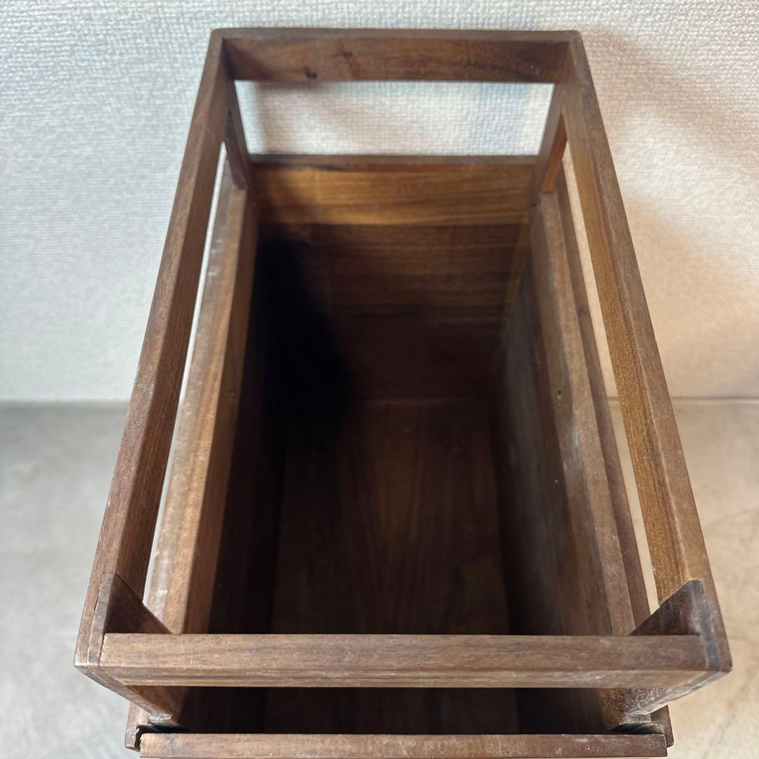 アンティーク ゴミ箱 ダストボックス 木製 機能性 インテリア