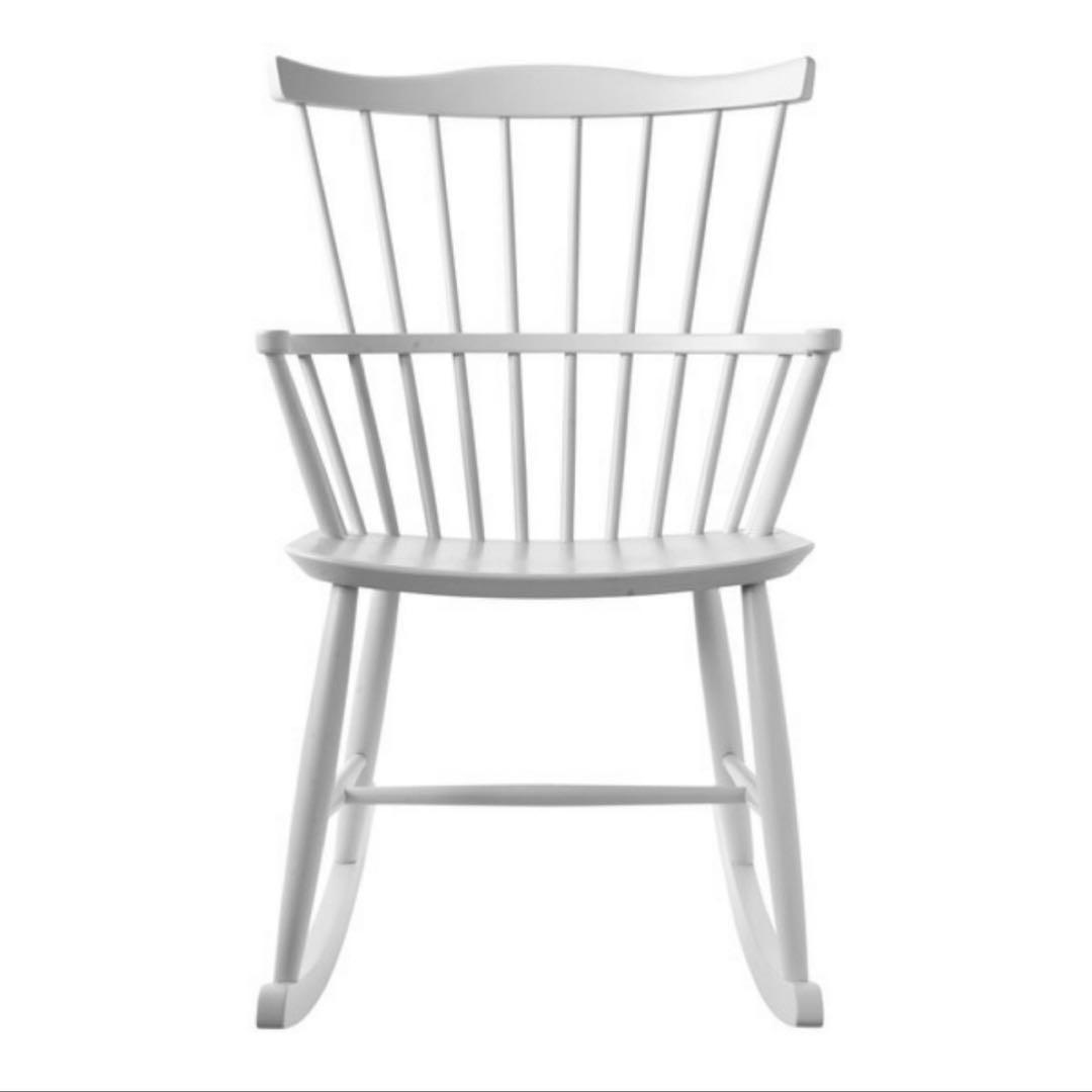 FDBモブラー デンマークデザイン J52G ロッキングチェア ホワイト ①