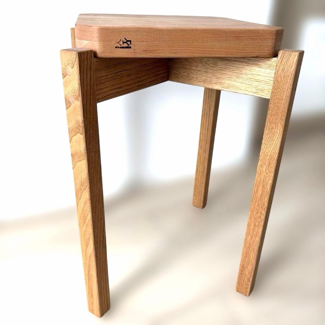 【朝倉家具】スツール 木製 四角 日本製 スタッキング まかないスツール