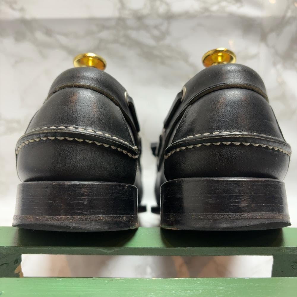 美品 USA製 RANCOURT&Co. タッセルモカシン ブラック 27-28