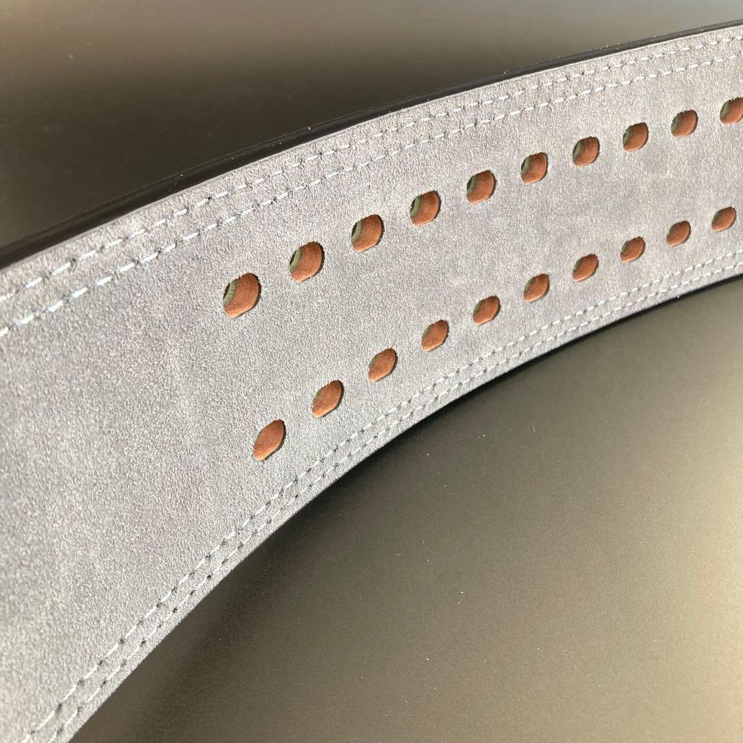 パワーベルト レバーアクション Sサイズ ワンタッチ可変式 本革 緑 黒ステッチ