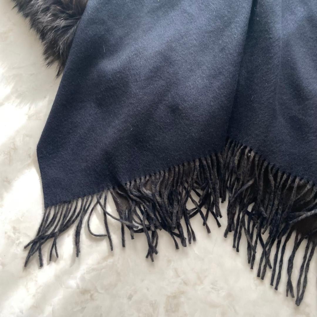 【美品】GRACE CONTINENTAL　ポンチョ　チャイニーズラクーンファー