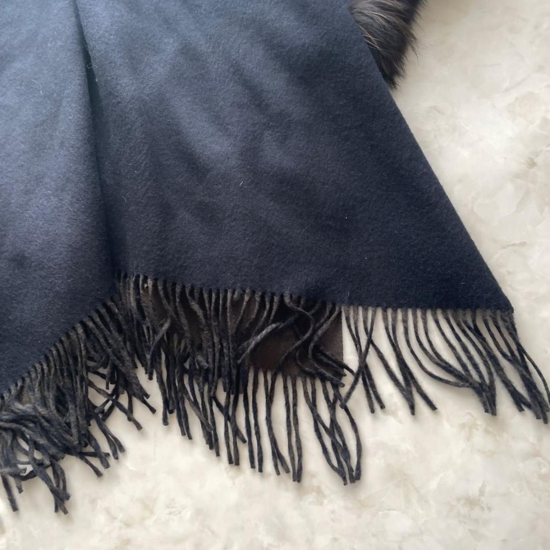 【美品】GRACE CONTINENTAL　ポンチョ　チャイニーズラクーンファー