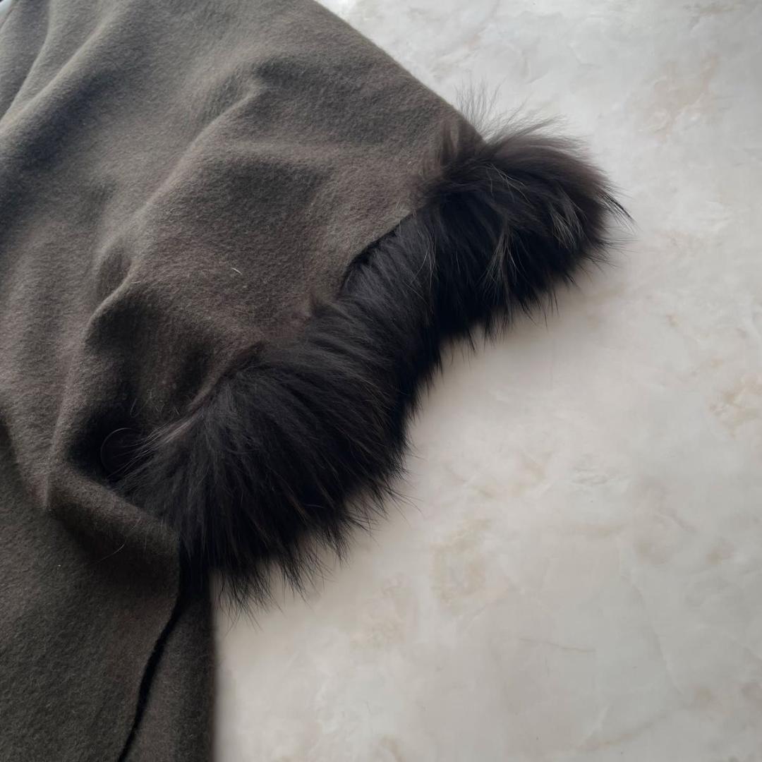 【美品】GRACE CONTINENTAL　ポンチョ　チャイニーズラクーンファー