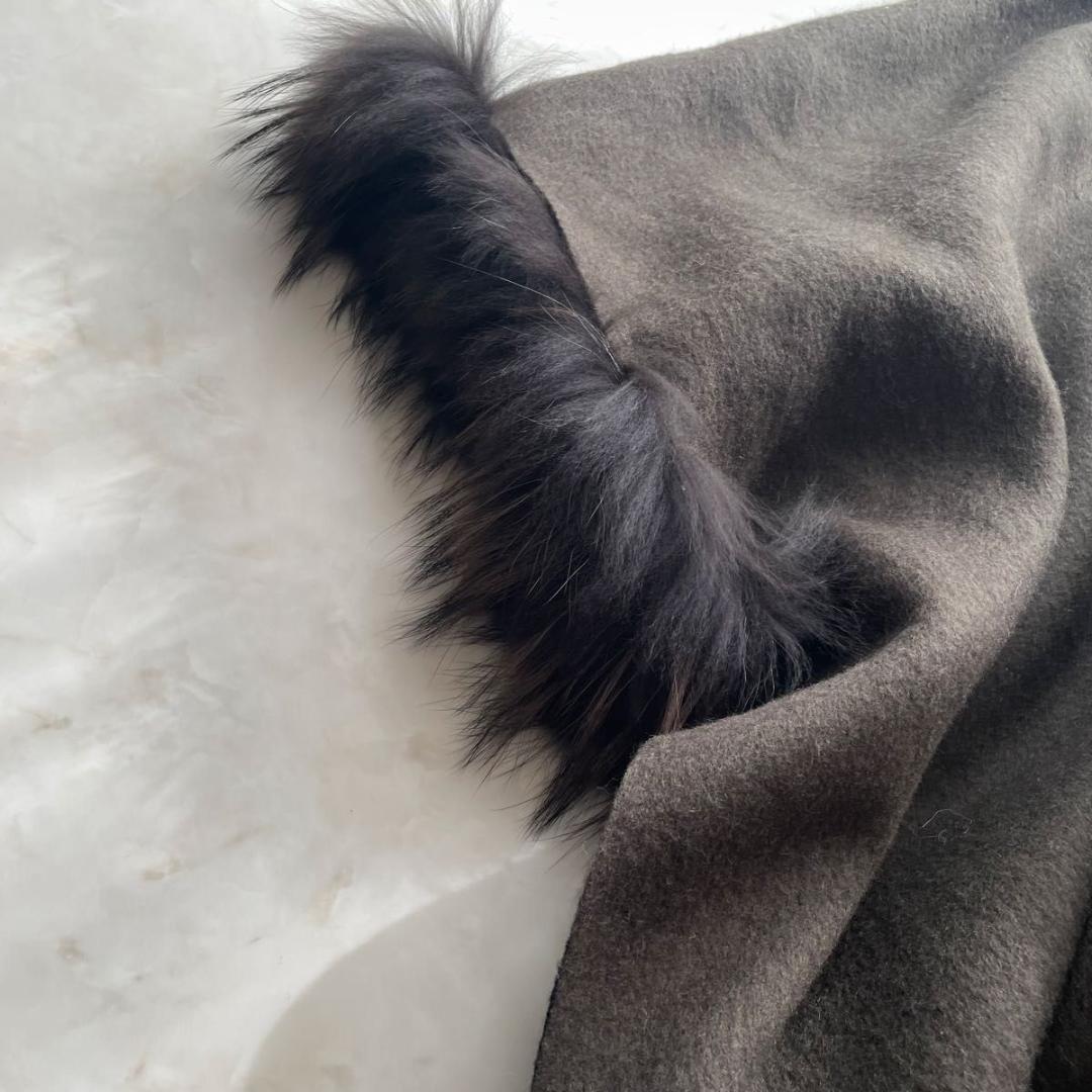 【美品】GRACE CONTINENTAL　ポンチョ　チャイニーズラクーンファー