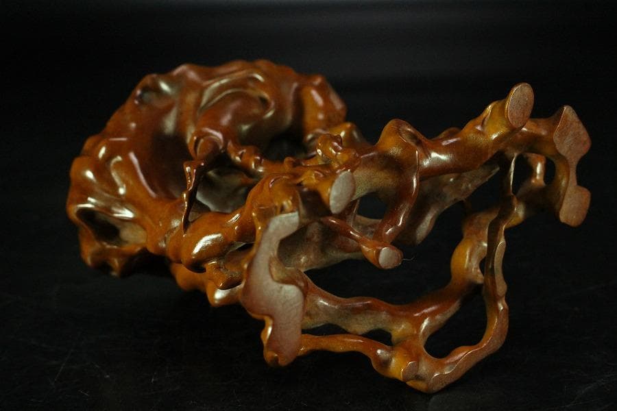 黄楊木 刻 根木台(K-HA524)