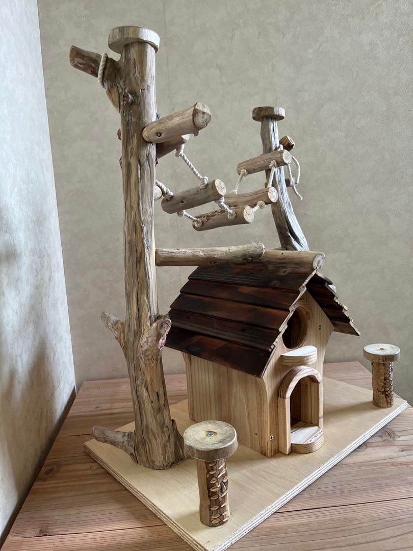 鳥インコ止まり木 流木バードアスレチック 中サイズバードジムバードトイパーチ