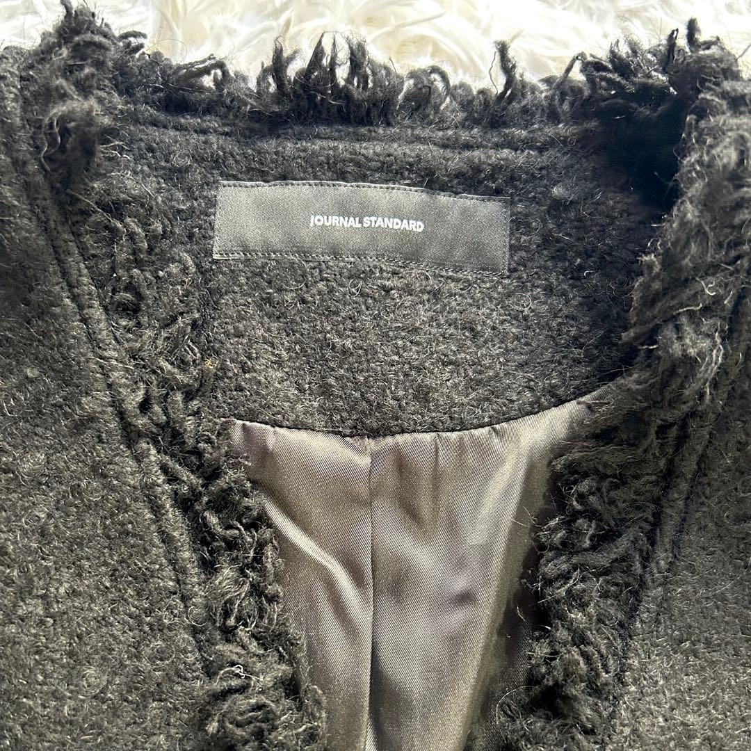 JOURNAL STANDARD ツイードジャケット　ノーカラー　金ボタン　23