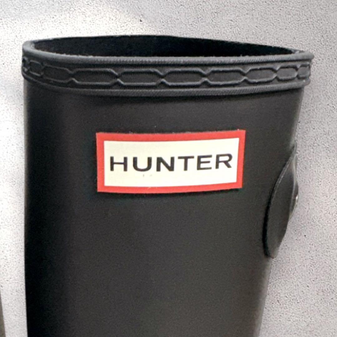 【美品】HUNTER ハンター 長靴 レインブーツUK6 ブラック