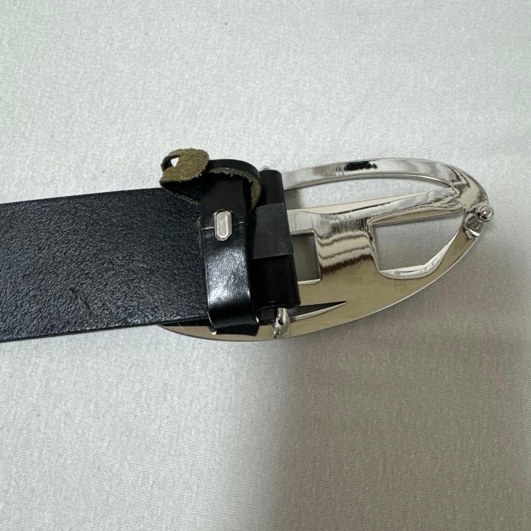 美品！袋付き！値下げ中！DIESEL ブラック レザー ベルト 75/30
