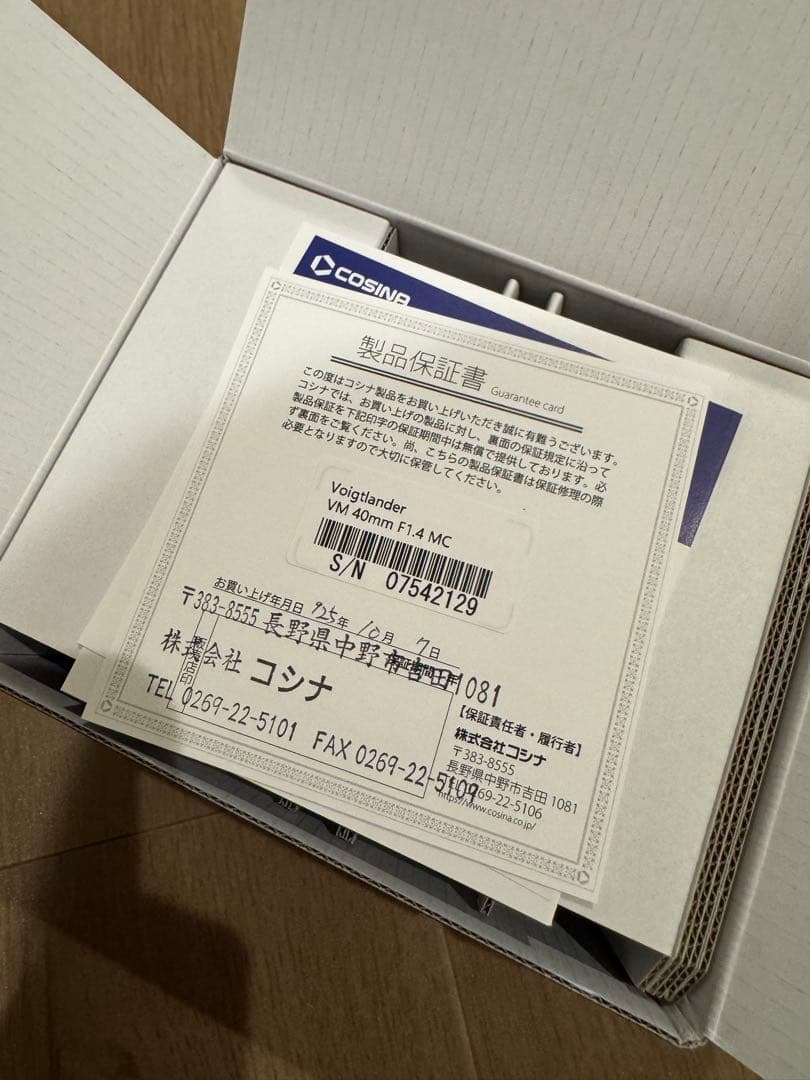 新品保証書付き NOKTON classic 40mm F1.4 MC