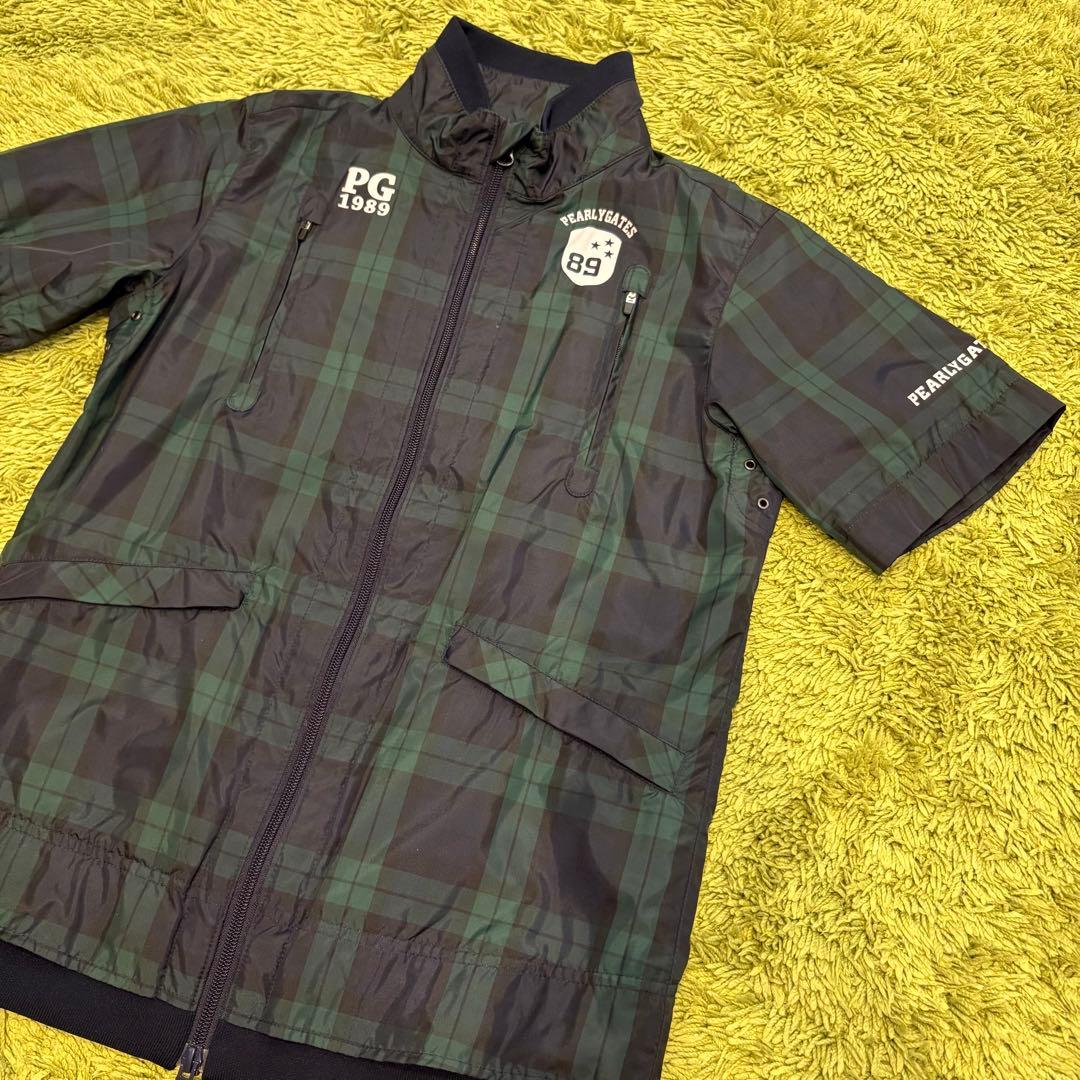 パーリーゲイツ PEARLYGATES ジップジャケット チェック グリーン M
