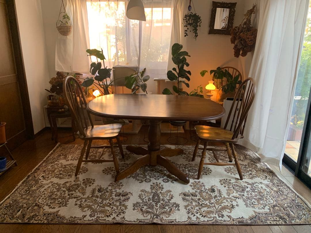 超大判　幅広　252× 147 トルコヴィンテージラグ　ボタニカル　雅紀さん