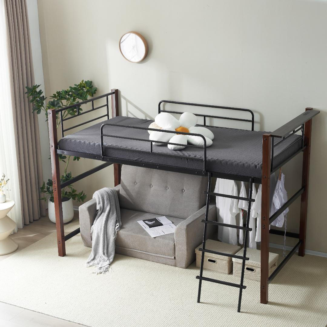 高さ130cm ロフトベッド パイプベッド シングル 一人暮らし システムベッド