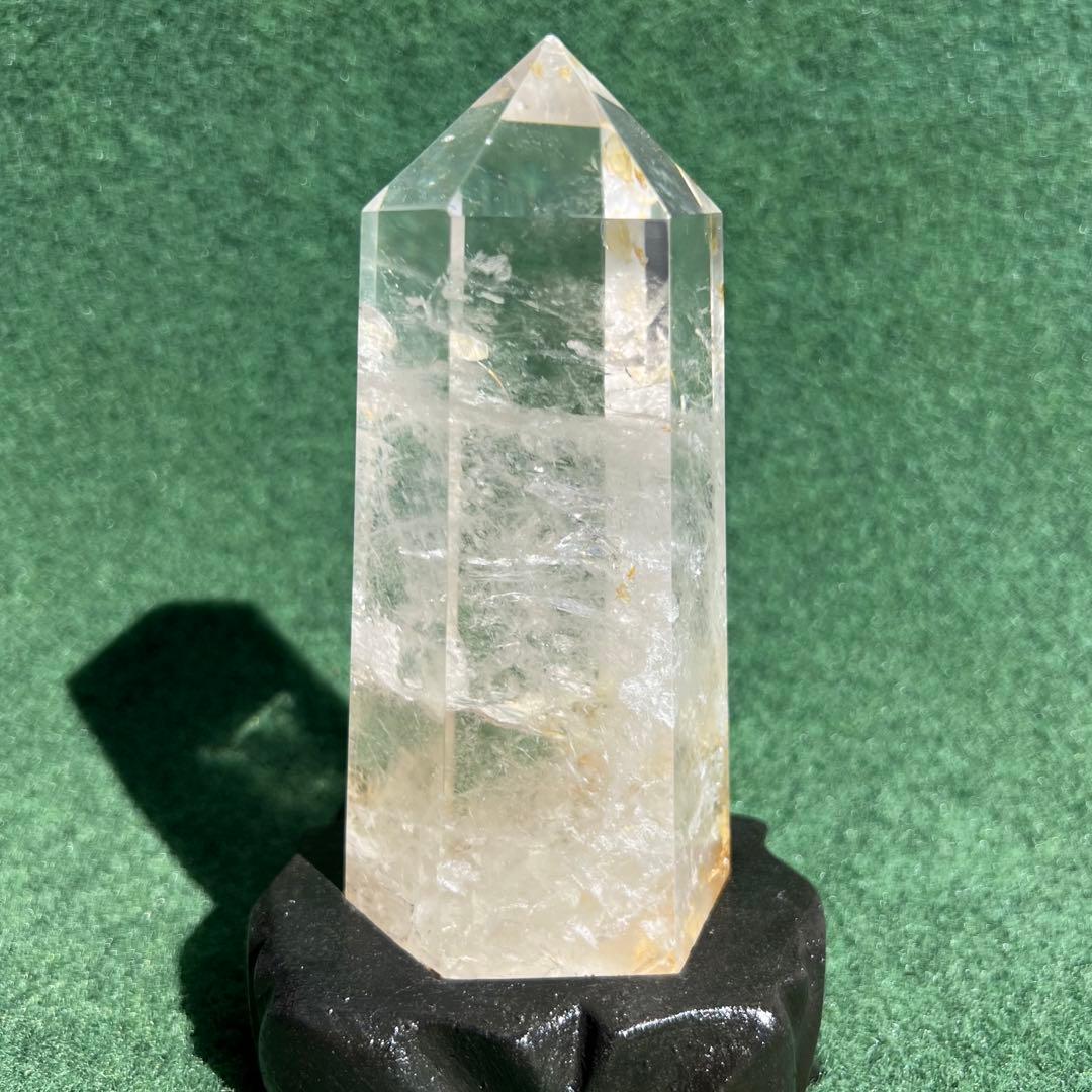 水晶 六角柱 虹入り ポイント 天然石 原石 パワーストーン