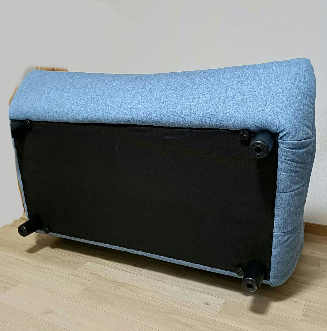 リーンロゼ　トーゴ風　ソファ　二人掛け　ブルー　青