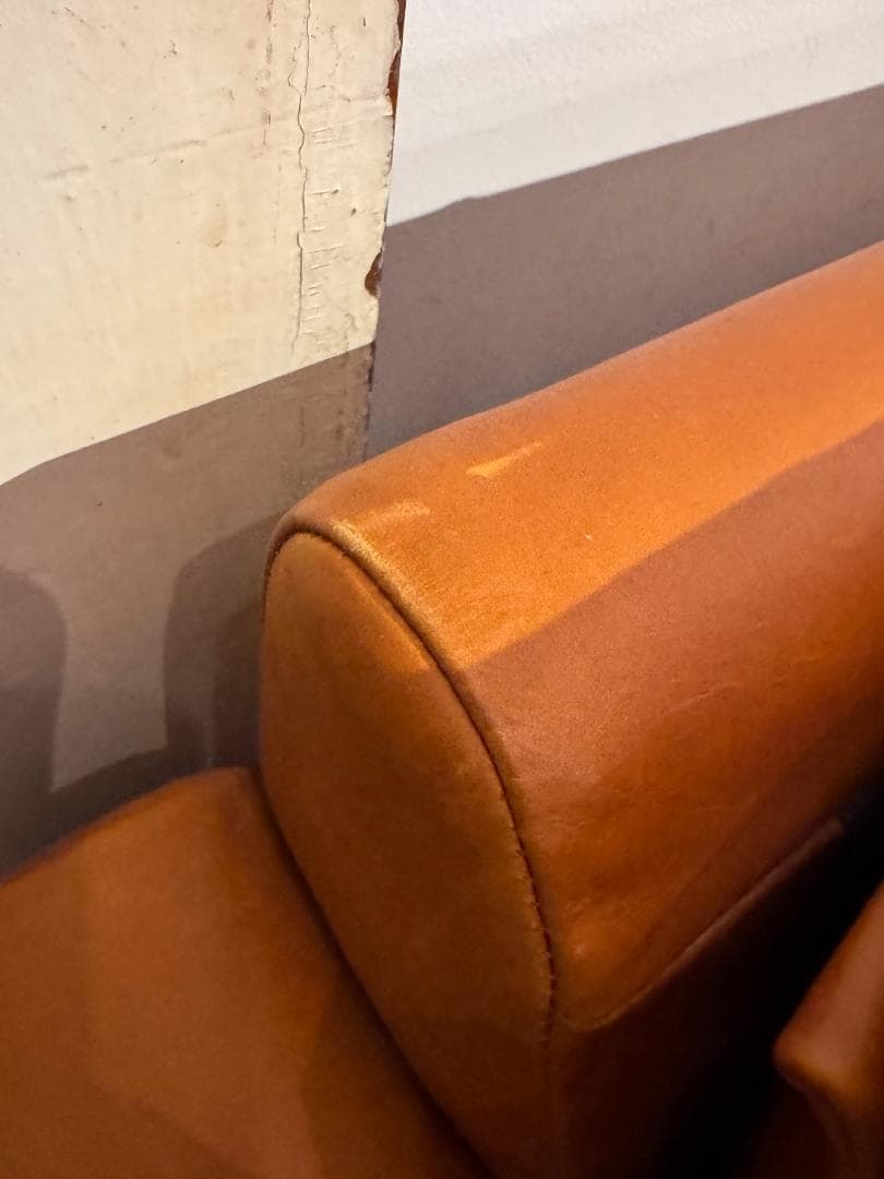 offer9　Richソファ　２.５P　総革張り　キャメルブラウン