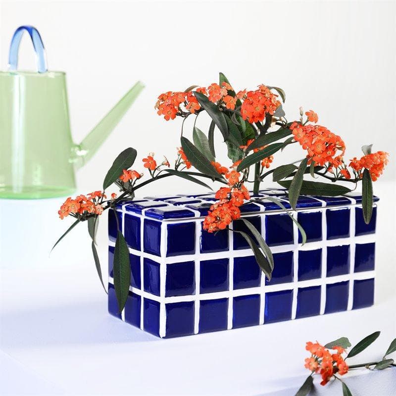 &Klevering タイルフラワーベース　ブルー★★★★★