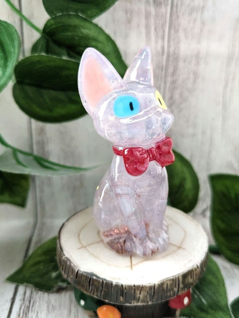 【Mary】ミニサイズ！オッドアイの蝶ネクタイねこちゃん形オルゴ☆他１点