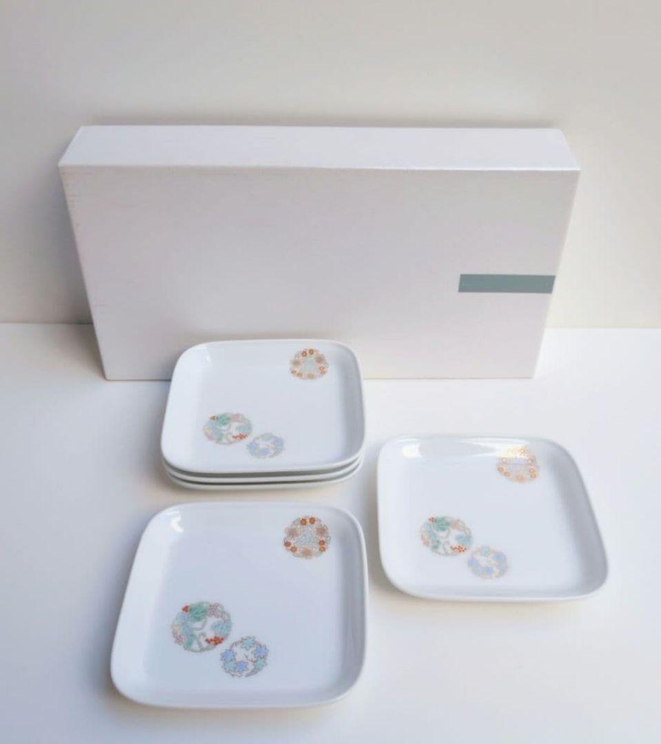 深川製磁　ひめ丸紋　角皿　５枚