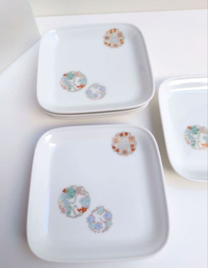 深川製磁　ひめ丸紋　角皿　５枚